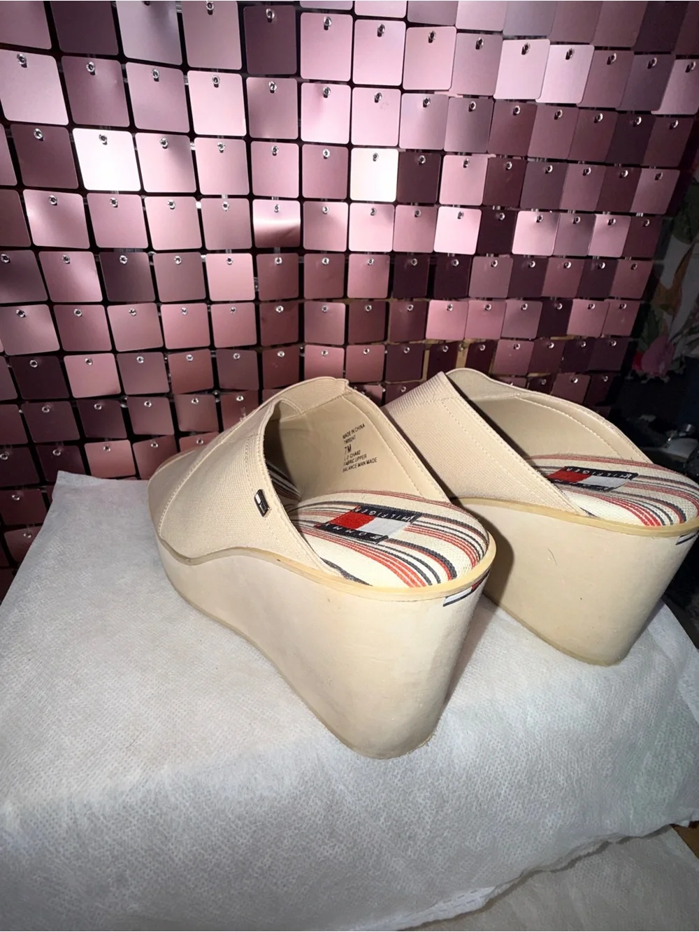Tommy Hilfiger Vintage Wedge Slide Sandals